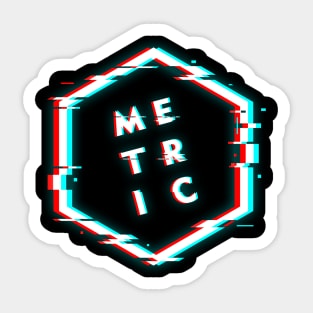 METRIC POLYGON GLITCH Sticker